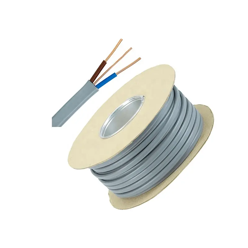 แบนสายคู่และโลก2.5mm2แบนสายไฟสายไฟฟ้าลวดทองแดงลวดพีวีซี3แกน