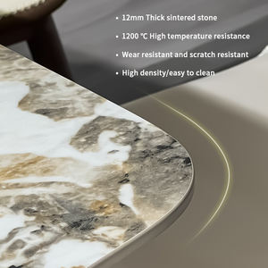 Set Tavolo da Pranzo Rettangolare di Lusso Moderno in Marmo Naturale e Tavolo da Cucina in Marmo per Famiglia e Bar per la Cena Mobili per la Casa - Product Image 2