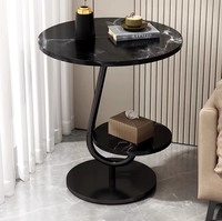 Table de chevet mobile au design européen moderne, nouvelle table basse en métal et acrylique, meubles décoratifs en bois et fer pour la maison et l'hôtel