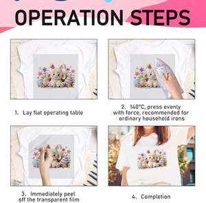 Paquete <span class=keywords><strong>de</strong></span> Diseños <span class=keywords><strong>de</strong></span> Animales <span class=keywords><strong>de</strong></span> Ganchillo <span class=keywords><strong>de</strong></span> Pascua, Conejitos, Dibujos Animados Lindos, Transferencia Térmica DTF, Huevos <span class=keywords><strong>de</strong></span> Pascua, Flores, Sublimación, Adhesivos para Camisetas - Product Image 5