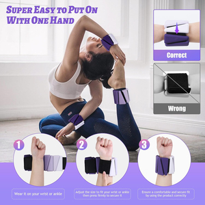Poids de <span class=keywords><strong>cheville</strong></span> et de poignet de haute qualité pour le fitness, nouveau design, poids de poignet en silicone - Product Image 3
