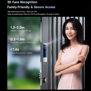 <span class=keywords><strong>Serrure</strong></span> de porte intelligente extérieure étanche IP68 pour jardin, porte d'entrée, reconnaissance faciale 3D, Tuya Wifi Zigbee, double lecteur d'empreintes digitales - Product Image 5