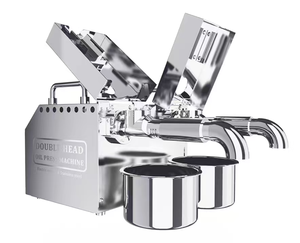 מכונת לחיצת שמן ביתית מפלדת אל-חלד דו-ראשית של KR, מכונת לחיצת שמן מזרעי שומשום, אוטומטית לחלוטין, יעילות גבוהה, PLC - Product Image 3