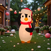 Décorations de Noël en forme de pingouin de dessin animé en PP créatif, ornements cadeaux, décoration intérieure/extérieure, vente en gros