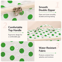 Large Capacity Polka Dot Hair Tools Travel Bag Portable Hair Dryer Storage Organizer Case for Blow Dryer Nozzles Accessories