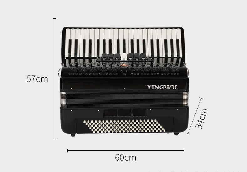 PARROT アコーディオン 鍵盤楽器 レッド 41鍵盤 120ベース Parrot Accordion 120 Bass - Ideal for Adult Beginners