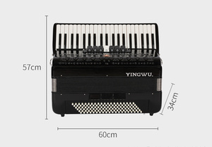 Acordeón <span class=keywords><strong>de</strong></span> Piano <span class=keywords><strong>de</strong></span> Plástico ZH-41K-120BS Instrumentos Musicales Oficial Genuino Parrot 41 Teclas 120 Bajos <span class=keywords><strong>Instrumento</strong></span> para Adultos Principiantes Cuatro - Product Image 3