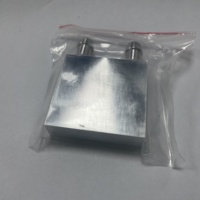 Refroidisseur d'eau liquide en aluminium de haute qualité 40x40mm, Mini bloc de refroidissement argenté, dissipateur thermique pour CPU d'ordinateur 12706 Peltier