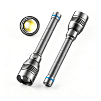 Lampe torche LED rechargeable haute puissance 20000 lumens 26650 COB en alliage d'aluminium IP67 étanche avec zoom