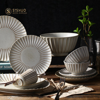 Nouveau design de haute qualité assiette en porcelaine bol plats restaurant banquet hôtel salle à manger vaisselle ensemble de vaisselle en céramique