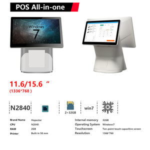 Terminal de pago POS rentable de 15.6 pulgadas con sistema Windows/Android para tiendas minoristas y supermercados con pantalla para el cliente - Product Image 2