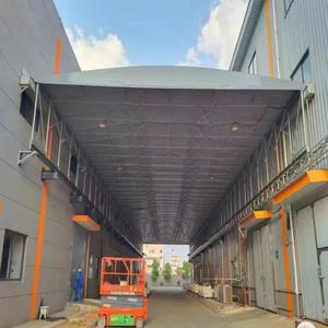 Electric sliding sunshade <b>canopy</b> Electric push pull <b>tent</b> - A foldable sliding sunshade umbrella, used for sports roofs - Product Image 3