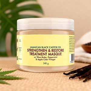 Black Castor She Butter Natural <b>Hair</b> Smoothing Protein Repair Curly <b>Hair</b> <b>Treatments</b> with Coconut Oil and Refreshing Features - Product Image 2