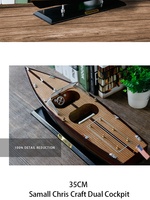 Modelo de Barco de Madera Chris Craft, Regalo Promocional, Decoración Marítima, Yate Italiano Riva Aquarama a Escala