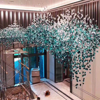 Personnalisé Coloré Pierre Décoratif Escalier Clubhouse Duplex Moderne De Luxe En Verre Led Lustre Lumière