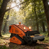 Traktor Pemotong Rumput Mini Bertenaga Diesel 24v, Kendali Jarak Jauh, Pintar, untuk Kebun dan Halaman, dari Triangle Agricultural Robotic