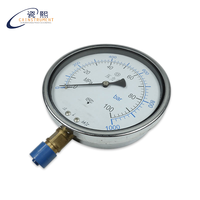Manomètre hydraulique industriel CX-GPG en acier inoxydable, résistant aux chocs, à diaphragme, avec montage radial et axial, filetage et fixation par bride