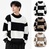 Pull-over d'hiver pour homme de qualité supérieure avec logo, respirant, épais, chaud, en tricot basique