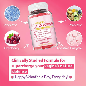 Probiotici in caramelle gommose per donne adulte, prebiotici, 50 miliardi di CFU, 10 ceppi, senza glutine, integratore naturale per l'equilibrio del pH digestivo - Product Image 6