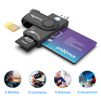Rocketek OTG USB 2.0 güvenli dijital kart TFlash MMC çok kart okuyucu EMV IC çip iletişim kablosuz akıllı kart okuyucu