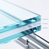 Cloison de bureau panoramique moderne de luxe en verre, cadre en aluminium, verre trempé insonorisé, sans cadre, du sol au plafond, pour école et gymnase
