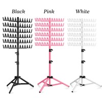 Support de rangement pour perruques, support de présentation double face pour tresses, séparateur de cheveux, support pliable en métal pour salon et maison