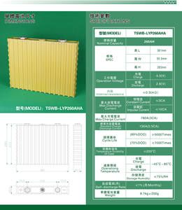 Batería LiFepo4 de 3,2 V, 260AH, para vehículo eléctrico, PV, UPS, almacenamiento de energía, estación de Telecomunicaciones - Product Image 3