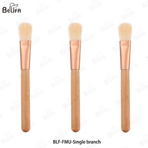 Haute qualité manche en bois naturel masque facial masque facial applicateur <span class=keywords><strong>brosse</strong></span> fond de teint unique <span class=keywords><strong>brosse</strong></span> liquide pour masque d'argile - Product Image 6