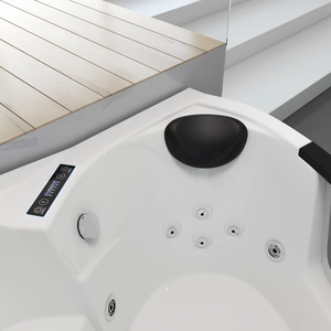 Jacuzzi de Esquina, Bañera de Hidromasaje Cómoda, Bañera de Acrílico con Masaje, Precio Económico, Baño para Dos Personas, Moderno, Colorido, con Luz - Product Image 6