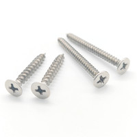 Tornillos de cabeza Phillips de acero inoxidable, rosca gruesa autoroscante, suministro directo de fábrica