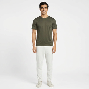 T-shirt décontracté basique pour homme, blanc, surdimensionné, 100% coton, manches courtes, prix bas, nouveau t-shirt pour homme - Product Image 1