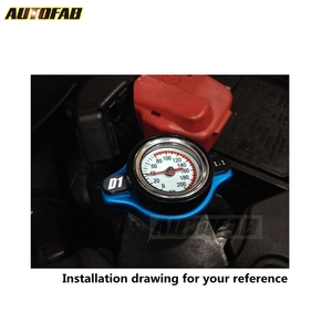 Cubierta de tapa de <span class=keywords><strong>radiador</strong></span> térmico de carreras + medidor de temperatura del agua Universal Small Head D1-SXG09 - Product Image 6