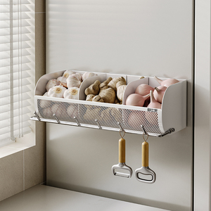 YUSHIJIA nuovo DESIGN <span class=keywords><strong>spezie</strong></span> cipolla zenzero cesto portaoggetti a <span class=keywords><strong>parete</strong></span> cucina <span class=keywords><strong>porta</strong></span> aglio magnetico cesto cucina organizzatore cucina - Product Image 5