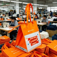Sac isotherme réutilisable en non-tissé personnalisé avec fermeture éclair et poche pour la livraison d'épicerie et de repas