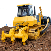 Bulldozer à chenilles de qualité militaire 160 CV, moteur haute traction, châssis ROPS de protection, capacité de bulldozing de 4,5 m, haute performance opérationnelle