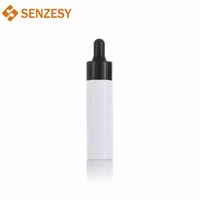 Flacon compte-gouttes transparent en PET de 30 ml SENZESY, étiquette sérigraphiée, bouchon à vis, emballage cosmétique pour shampoing, lotion, crème pour le visage
