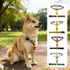 Etiqueta privada Pvc + Nylon Ajustable Lindo Servicio Diseñador Accesorios Fabricantes Reversible Arnés para mascotas Juegos para perros - Product Image 2