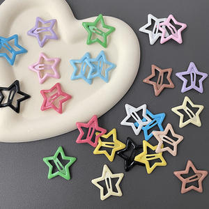 3cm Color caramelo goteo aceite estrella niños BB Mini horquilla estrella de cinco puntas pinza para el pelo roto flequillo Clip Accesorios - Product Image 4