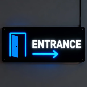 <span class=keywords><strong>ป้าย</strong></span>ไฟ LED เตือนการสวมหน้ากากแบบส่วนตัวพร้อมไอคอนที่ชัดเจนและแสงสีฟ้าอ่อนสำหรับสำนักงานและห้างสรรพสินค้า - Product Image 3