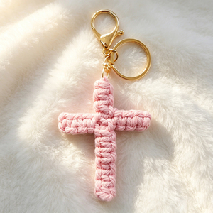 Llavero de ganchillo hecho a mano con diseño de fantasma, bonito muñeco de algodón tejido, amuleto para bolso, correa estética de perlas, colgante para mochila, regalo - Product Image 3