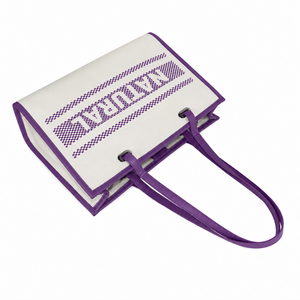 Sac fourre-tout décontracté unisexe à motif lettres, en toile et cuir PU, fermeture éclair, deux poignées, marque OEM - Product Image 3