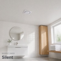 Ventilateur de plafond en plastique OEM/ODM, silencieux, 12 pouces, à économie d'énergie, alimenté en courant alternatif, pour salle de bain et appartement