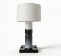 Lampe de table d'hôtel moderne et écologique avec abat-jour en tissu, ampoule LED E26, alimentation CA, design respectueux des yeux