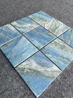 Usine Foshan prix bon marché porcelaine mosaïque salle de bain mur sol carré vert bleu céramique émaillée mosaïque piscine carrelage