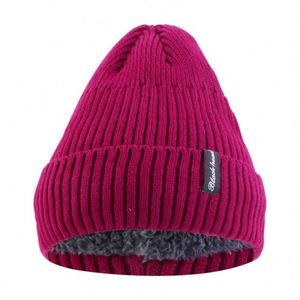 Bonnet en satin personnalisé avec logo, bonnets d'hiver tricotés chauds doublés en peluche, en acrylique, unisexe, style image, vente en gros - Product Image 4
