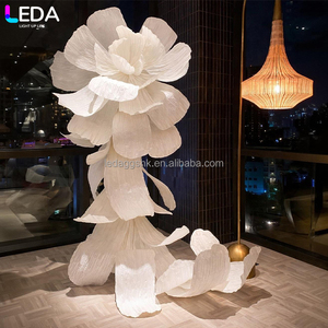 LEDA Handmade Giant <b>Flowers</b> <b>Artificial</b> White <b>Large</b> Paper <b>Flower</b> backdrop for Wedding - Product Image 1