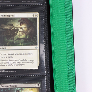 Classeur de cartes à collectionner en cuir PU à 64 pochettes, grande capacité, avec logo personnalisé, <span class=keywords><strong>noir</strong></span>, pour cartes de jeu et de sport - Product Image 5