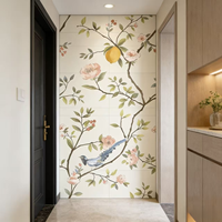 Carrelage de sol intérieur mat motif Magpie Citron 600x1200mm Antidérapant Design floral moderne