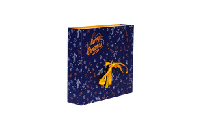 Boîte de calendrier de l'avent de Noël personnalisée avec ruban, boîte cadeau de luxe pour compte à rebours de 24 jours pour les fêtes - Product Image 1