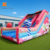 Jouets aquatiques pour enfants, toboggan aquatique commercial, toboggan aquatique gonflable avec piscine, château gonflable pour enfants, jeu de château gonflable d'extérieur